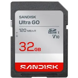 Sandisk Ultra Go (32 GB, SDHC, U1, UHS-I), Speicherkarte, Rot, Grau, Schwarz