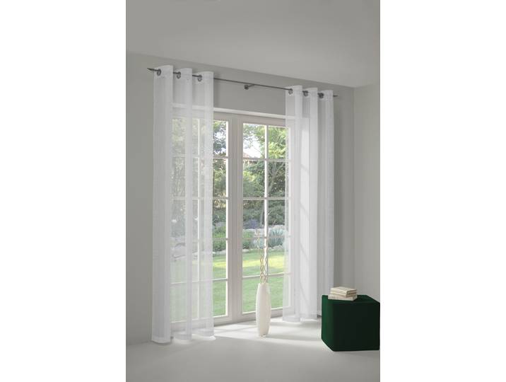 Vorhang WIRTH Nicole Gr. 14, weiss (weiß), B:300cm H:245cm, Polyester, Gardinen, Vorhang, Store