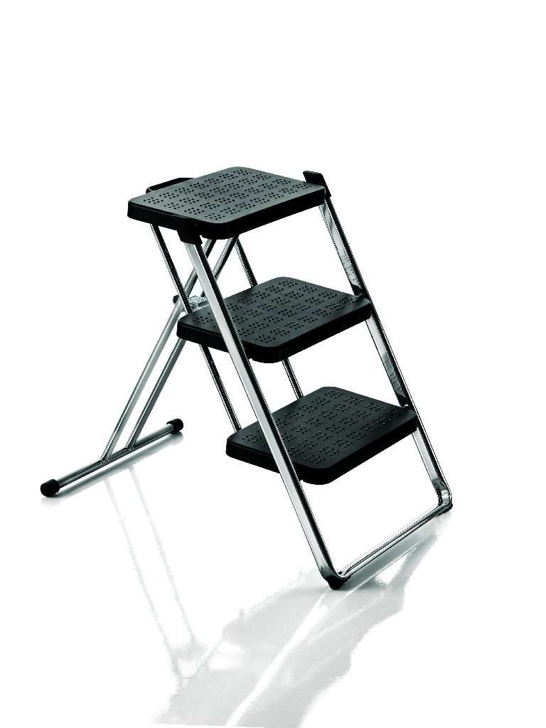 Magis Nuovastep Stufenleiter (schwarz, verchromt) schwarz | verchromt AC97/1750 C