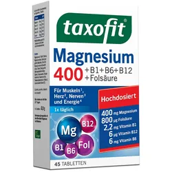 TAXOFIT Magnesium 400+B1+B6+B12+Folsäure Tabletten 45 St