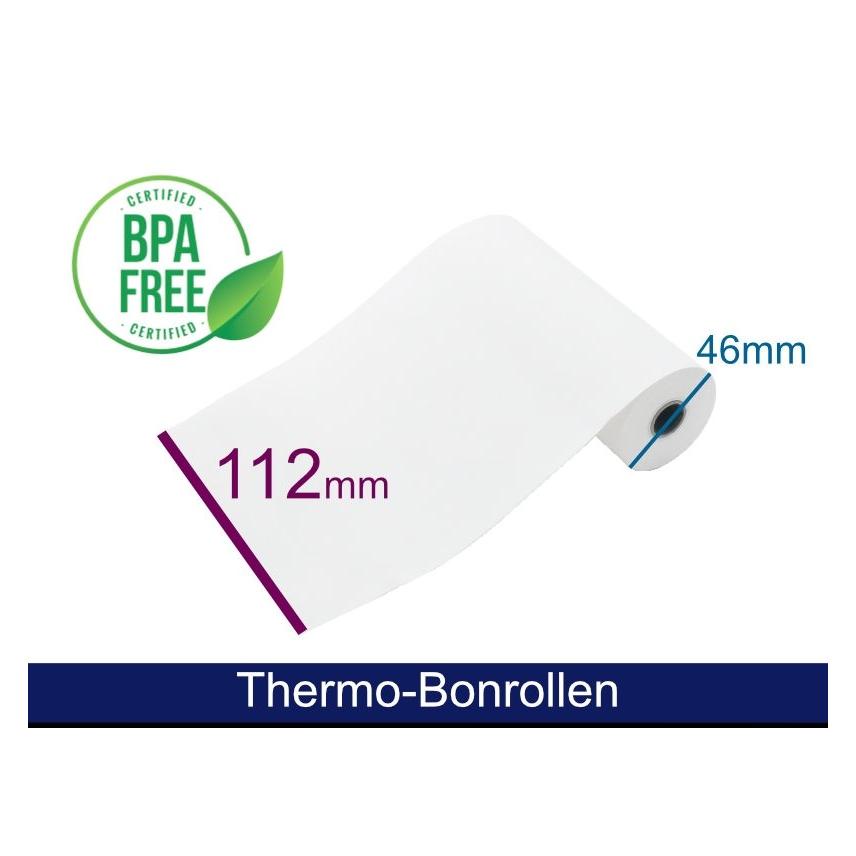Artdev Thermorolle - 112 46 12 (B/D(max.)/K) weiss, 25m, 48g (ADT1124612) Mindestbestellmenge: 5 Stück