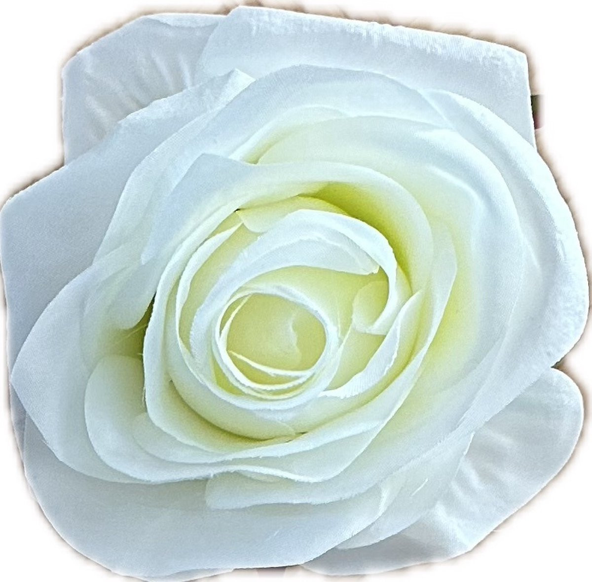 Amalia Ecru Kunstrozen - 12 stuks kunstbloemen zonder stelen voor decoratie en DIY bloemenmuren