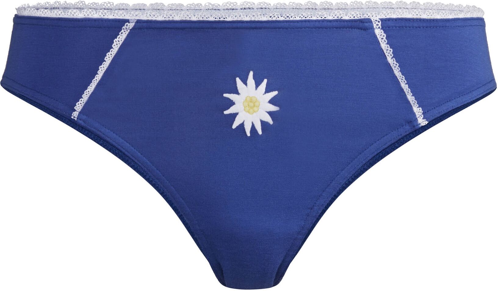 Slip ISA BODYWEAR "Slip Lara", Damen, Gr. M, weiss (enzian), Obermaterial: 95% Baumwolle CO. 5% Elasthan EL., Unterhosen Slip enzian M