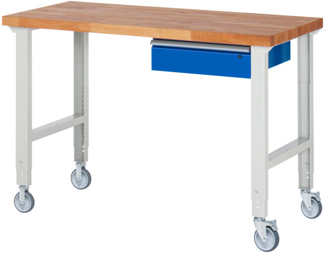 Rau Établi mobile réglable en hauteur 7001A1, L1500xP700xH950-1000mm (05-7001A1-157B4H22.11)