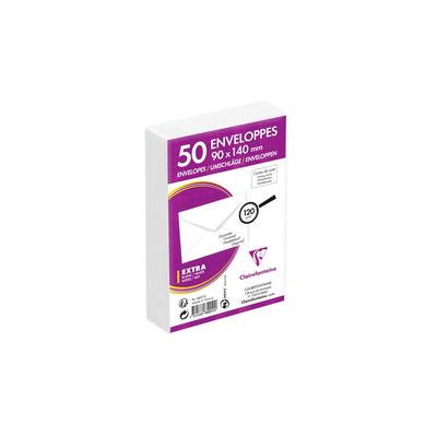 Clairefontaine 1000x Umschläge nassklebend 90x140mm, 120g - Weiß 3421C