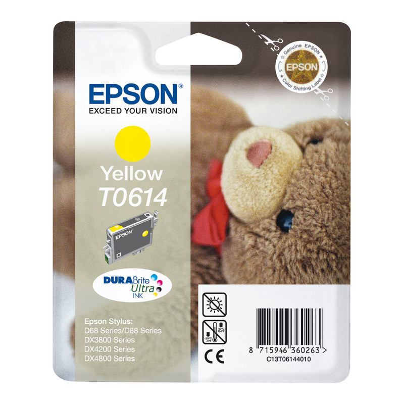 Epson Teddybear T0614 DURABrite Ultra inkt geel