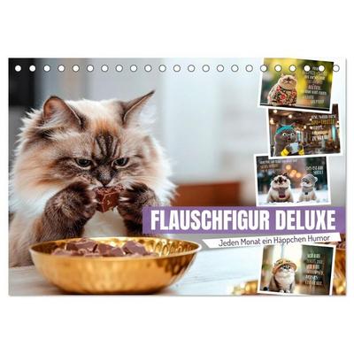 FLAUSCHFIGUR DELUXE Jeden Monat ein Häppchen Humor (Tischkalender 2027 DIN A5 quer), CALVENDO Monatskalender