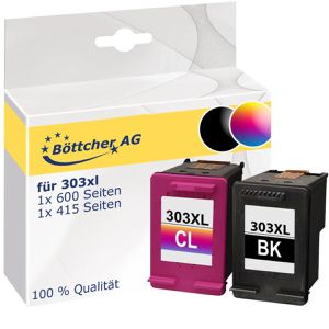 kompatibel für HP 303XL Multipack Druckerpatronen T6N04AE + T6N03AE, 3YN10AE