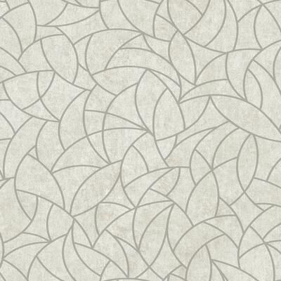 RoomMates Taupe & Silver Modern Crescent Moon Peel and Stick Wallpaper