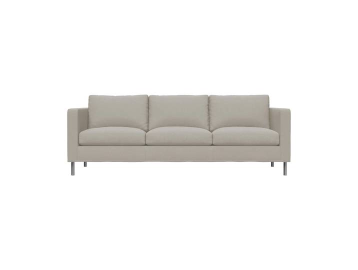 Fogia Alex 3 Sitz Sofa Stoff Hiro Sand-aluminiumbein