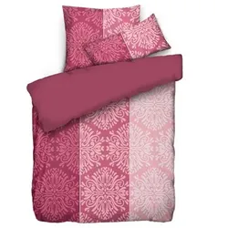 JERYMOOD Wendebettwäsche Ornamentstreifen Mikrofaser Jersey Einzelbett, 3tlg.