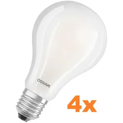 4er Pack Ultra starke OSRAM E27 LED Lampe STAR Classic matt 24W wie 200W warmweißes Licht 2700K
