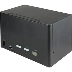 StarTech 2 Pt DP KVM Switch, KVM Switch, Schwarz