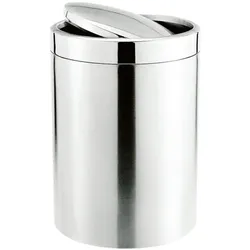 WAS Abfalleimer mit Schwingdeckel 5 Liter grau, 18.5x18.5 cm