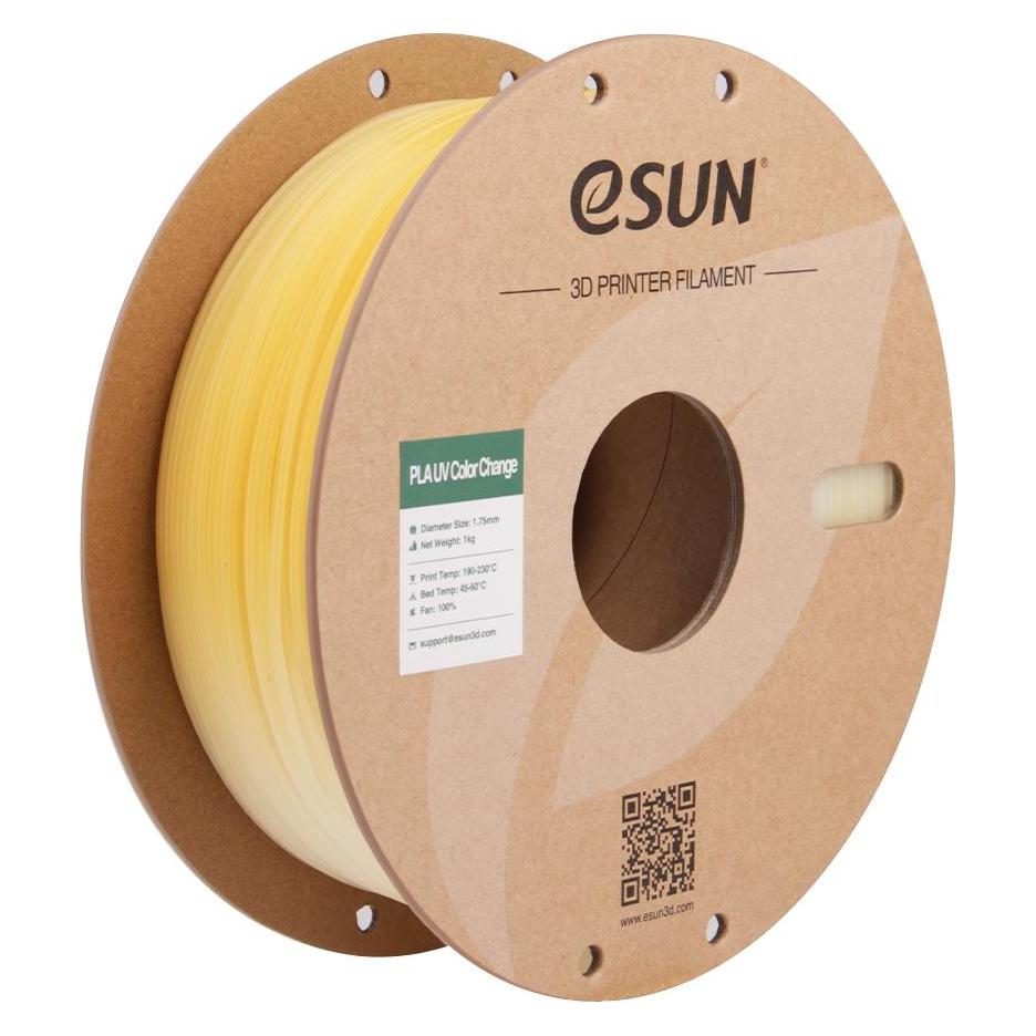 eSUN PLA UV 1,75mm YELLOW 1kg (PLA, 1000 g, 1.75 mm) (PLA-UV CC175UV-Y1P1)