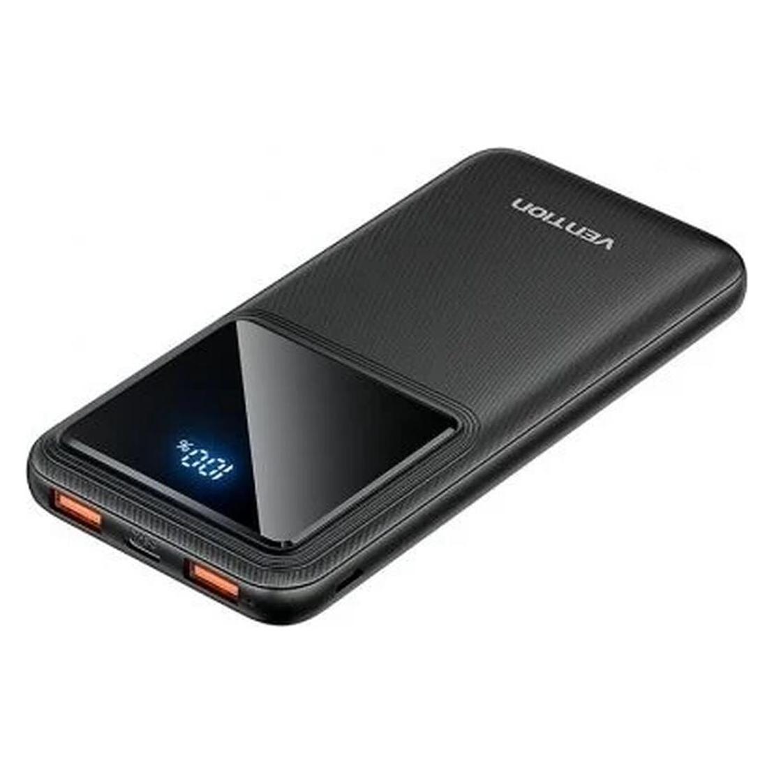 Vention Powerbank,, FHKB0, 10000mAh, Micro-USB, USB-C, 2xUSB-A, 22.5W (black) (10000 mAh, 22.50 W, 37 Wh) (FHKB0)
