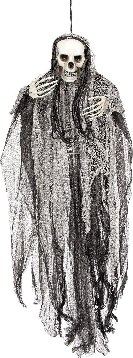 oCreon Grim Reaper Hangdecoratie voor Halloween, 90 cm