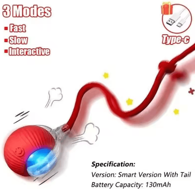 Inspire Picks Interactive Hanging Bird Cat Toy With Catnip And Sound Effects red Tail Ball