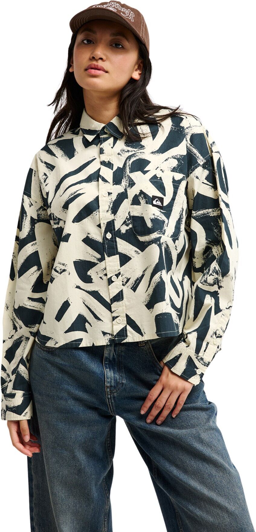 Quiksilver Camisa de mujer Acapulco .  (S) Blanco