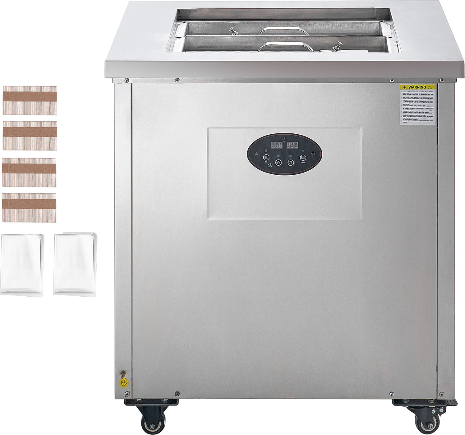 SucceBuy Kommerzielle Eismaschine - 2er-Formen-Set, 52-teiliges Fassungsvermögen, Wunder aus Edelstahl für Bars und Cafés