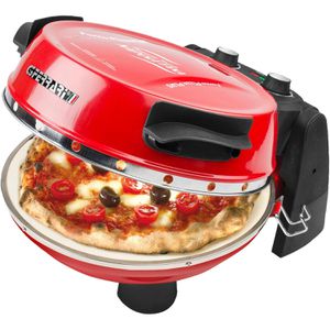 G3Ferrari Pizzaofen Napoletana G1003202, 1200 Watt, mit 2 Natursteinplatten, Ø 31,6 cm, rot