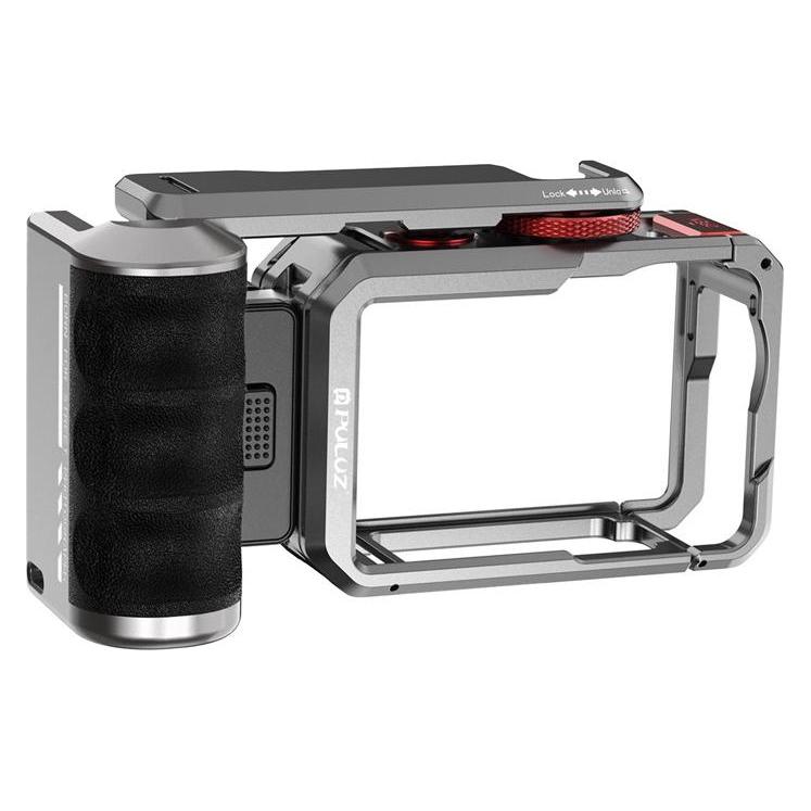 Puluz Titanium expansion cage with handle and additional connections for DJI Osmo Action 6 (PU1077TS)