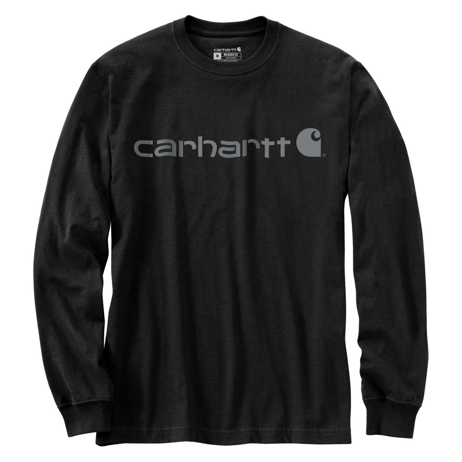 Carhartt Dearborn Relaxed LS Logo SCHWARZES T-Shirt (XXL) (73105349)