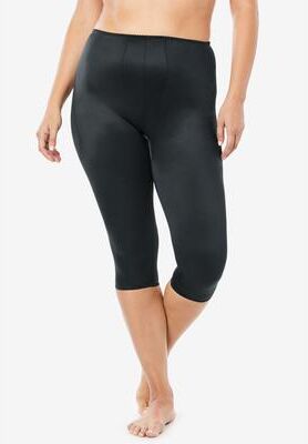 Plus Size Women's Light Control Capri Shaper by Rago in Black (Size 8XL) Slip