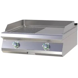 Gastro Elektro-Griddleplatte Tischgerät Grillplatte Bratplatte 800x730x300 mm gerillt/glatt