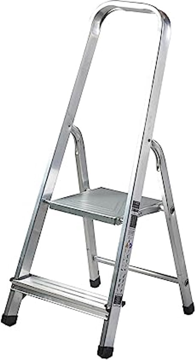 Inklapbare huishoudelijke ladder met 2 treden, belastbaar tot 150 kg