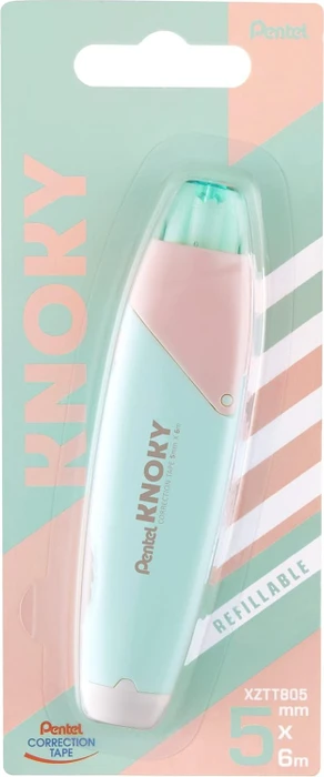 Pentel Korrekturroller KNOKY 5,0 mm grün/orange