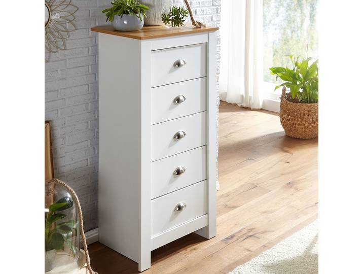 Kommode Sideboard Liam , weiß / braun