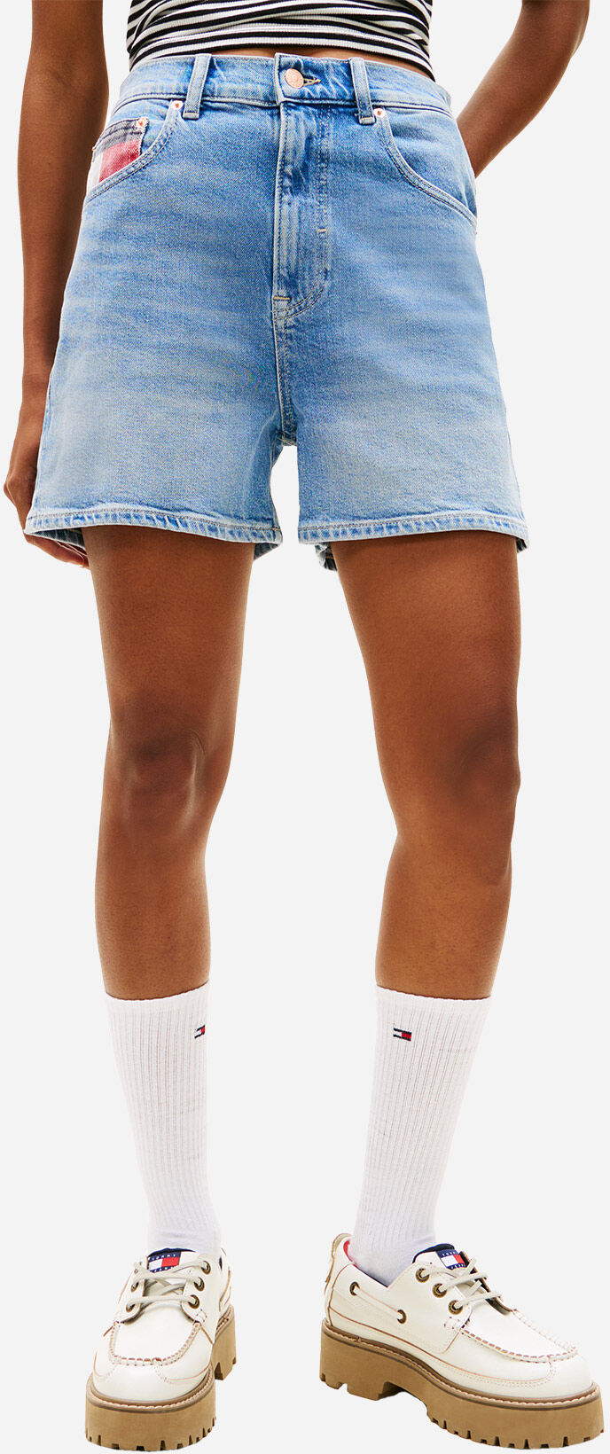 Tommy Hilfiger Mom Fit Denim W - Short - Donna - Denim W26