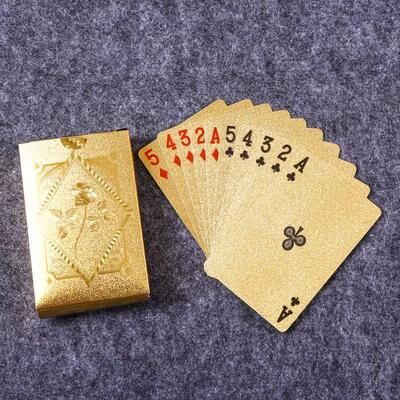Inspired Finds Luxury Waterproof Playing Cards Sleek Black Poker Deck For Magic, Parties & Game Nights golden Rose