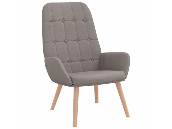 Heofavd Relaxsessel Taupe Stoff Polsterstuhl Loungesessel Holzfüße