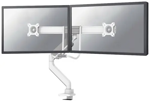 Neomounts DS75-450WH2 Monitor-Tischhalterung 2 Display(s) 43,2 cm (17 ) - 81,3 cm (32 ) Weiß Höhenverstellbar, Neigbar, Schwenkbar, Rotierbar