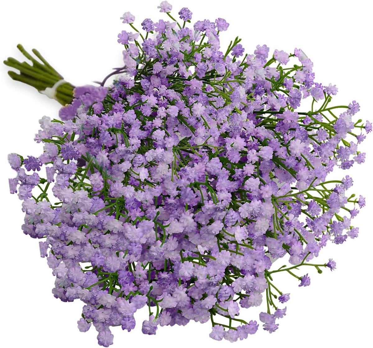 10-delige lichtpaarse kunstgipskruid stelen van baby's breath voor bruiloft decoratie, 25 cm hoog