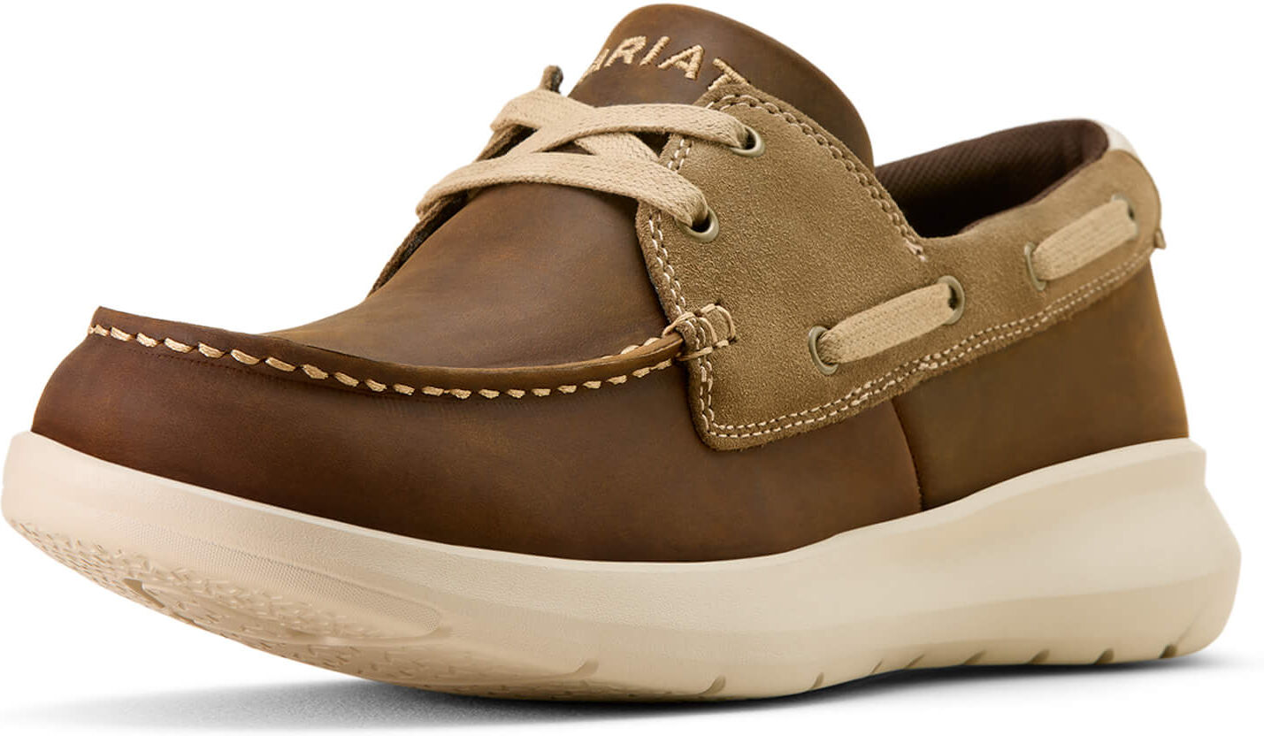 Men's Hilo Shore Shoe Casual Shoes in Distressed Brown, Size: 10 D / Medium by Ariat