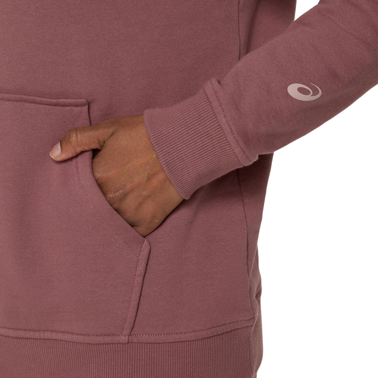 Trainingspullover ASICS "ASICS LOGO OTH HOODIE", Damen, Gr. M, rot (rubble rot), Obermaterial: 88% Baumwolle, 12% Polyester, Pullover Trainingspullover rubble rot M