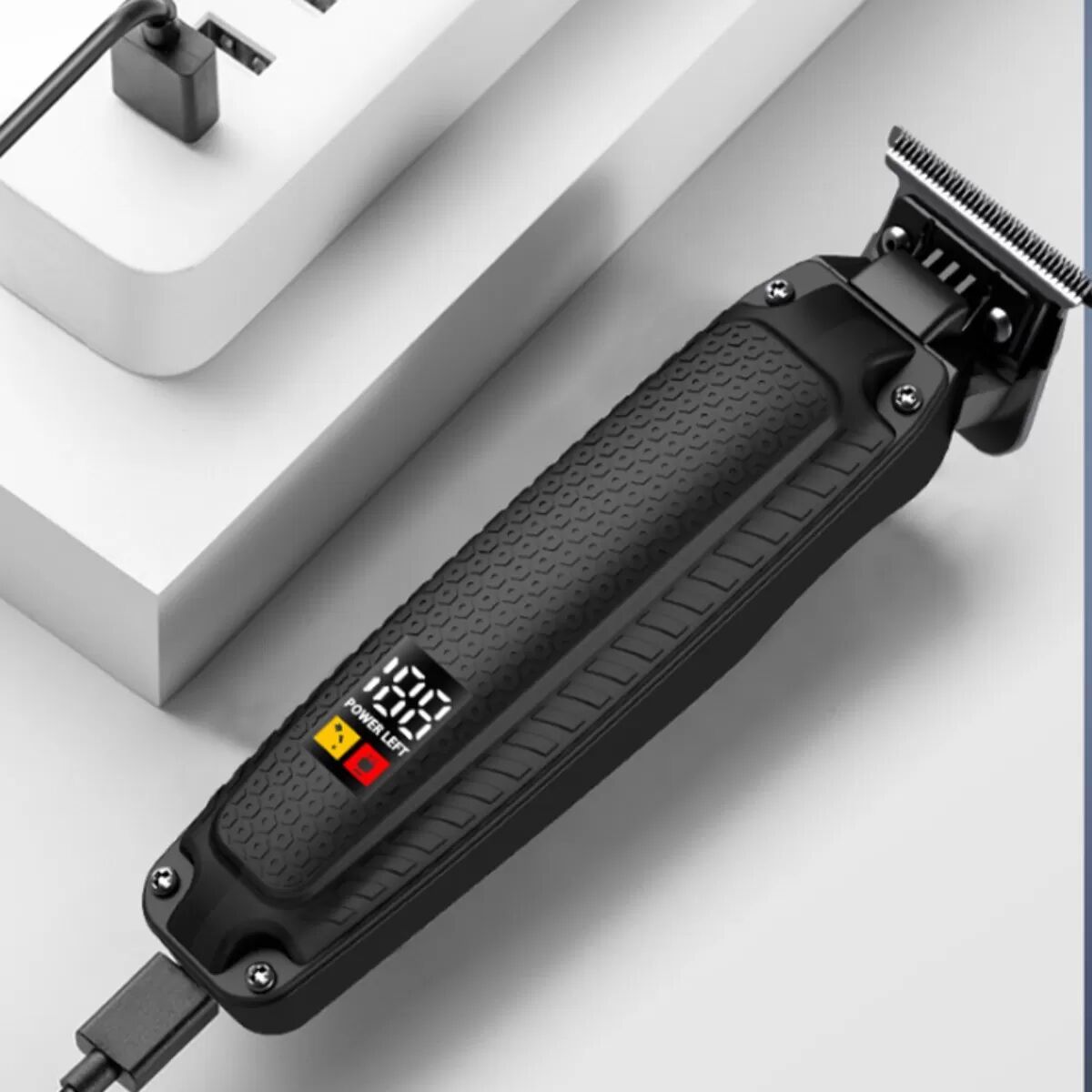 INF Tondeuse à Cheveux Électrique avec Écran LCD - Rechargeable USB, Silencieuse