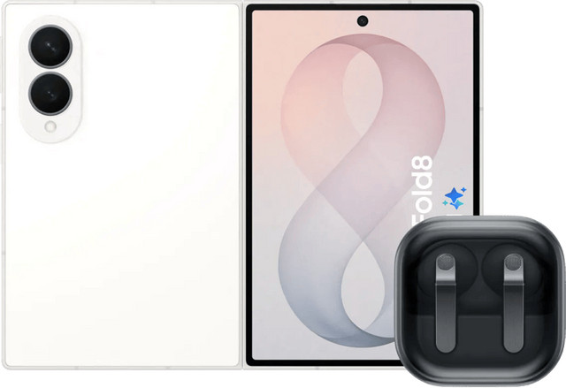 Samsung Galaxy Z Fold 8 256GB Wit 5G met Samsung Galaxy Buds4 Pro Zwart