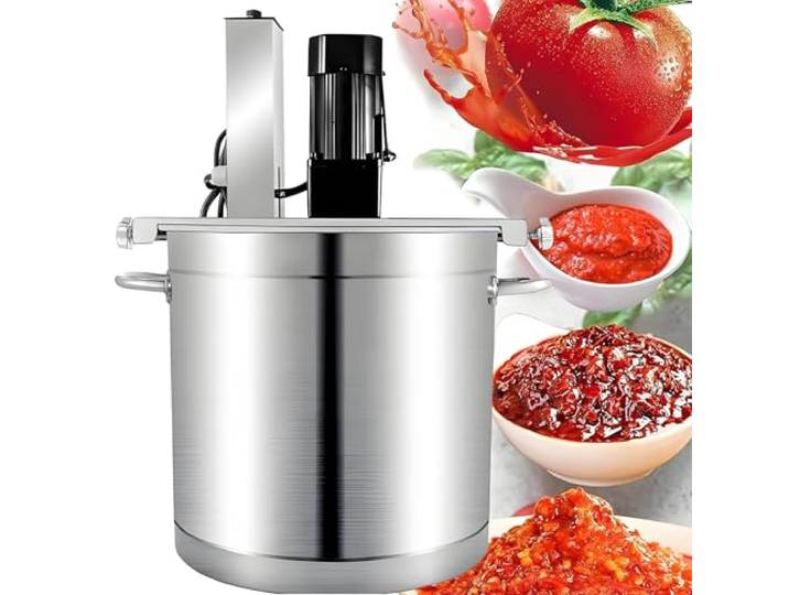 SHENGSHIYU Selbstrührender Topf aus Edelstahl,20L/25L/40L/60L/85L,Einstellbare Geschwindigkeit,Rührwerk Elektrischer zum Kochen von Getränken,Brei und Anderen Lebensmitteln 60L