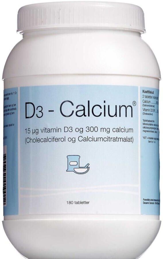 D3-Calcium Tabletter Kosttilskud 180 stk