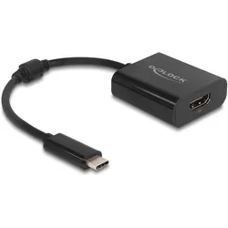Delock ?USB Type-C™ Adapter zu HDMI (DP Alt Mode) 8K mit HDR Funktion schwarz (HDMI), Video Adapter, Schwarz