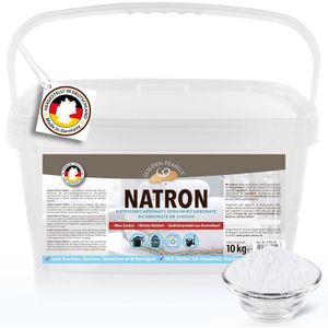 Golden-Peanut Natron E500ii, Lebensmittelqualität, Pulver, Natriumhydrogencarbonat zum Backen und Reinigen, 10 kg