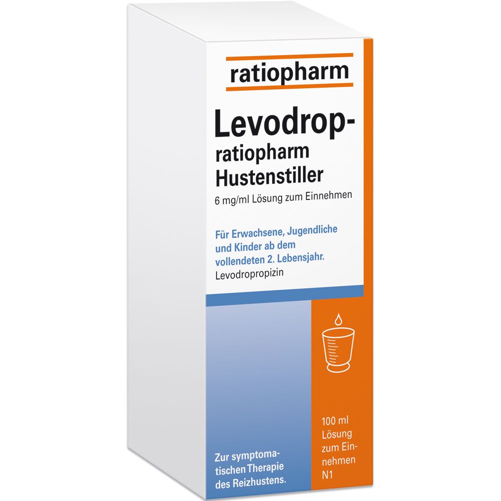 LEVODROP-ratiopharm Hustenstiller 6 mg/ml LSE 100 ml Lösung zum Einnehmen