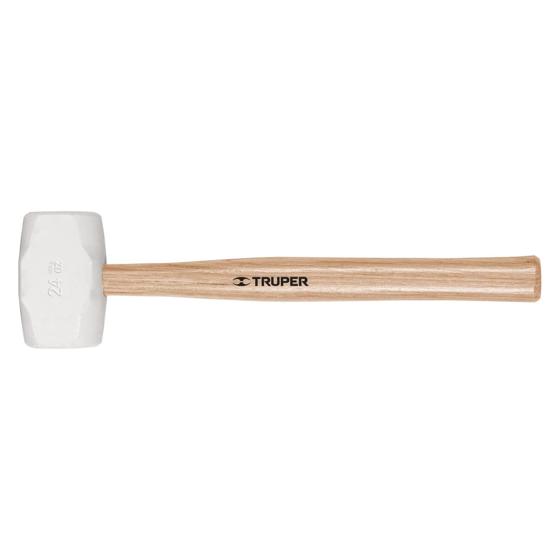 Truper Rubber hammer with wooden handle. Head 680g, 63mm impact plane 16932 (680 g) (16932)