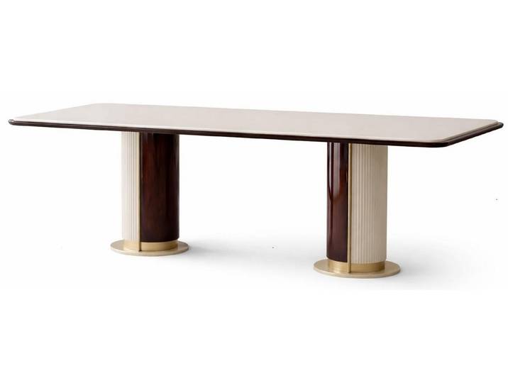 JVmoebel Esstisch Beiger Esstisch rechteckig luxuriös modern Holz (1-St), Made in Europa