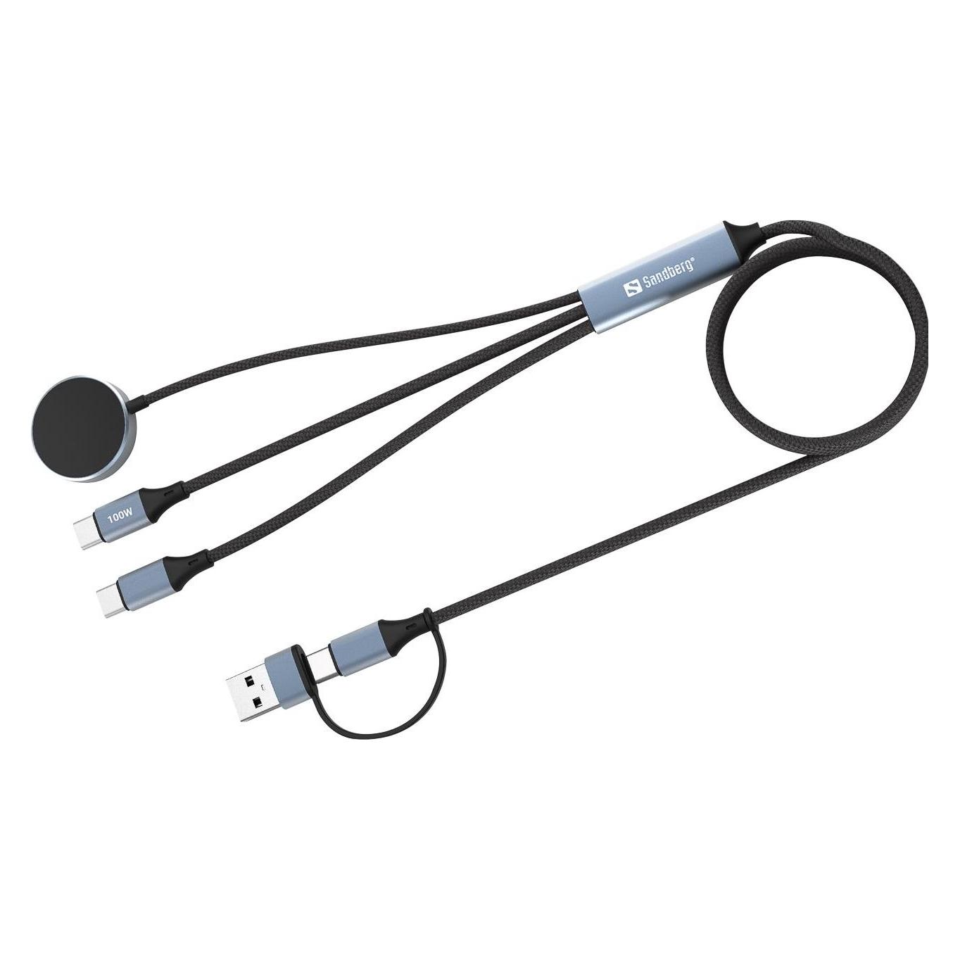 Sandberg 3in1 Travel Charge Cable 100W (1.20 m, 100 W) (441-69)