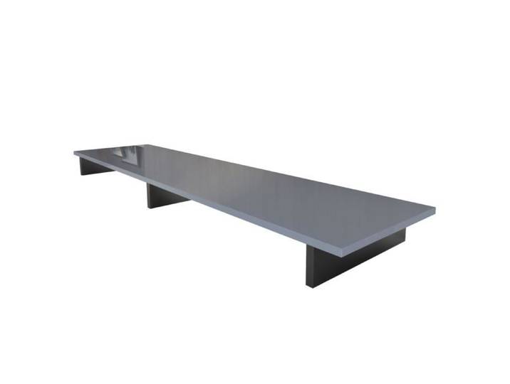 Vladon Plateau TV Game en Noir mat - Gris haute brillance